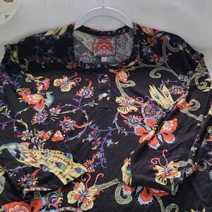 Johnny Was Multicolor Floral Women's Jersey Top